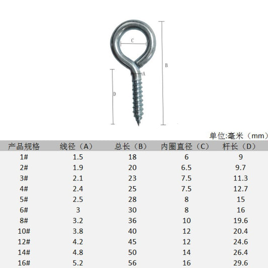 Zinc Plated Screw Eyes - Self-Tapping Steel Eye Hooks for Indoor & Outdoor (Sizes 0# to 14#) | DG Fasteners